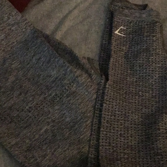 GYMSHARK VITAL SEAMLESS 2.0 LEGGINGS WOMEN'S SZ L in black marl - Picture 5 of 7